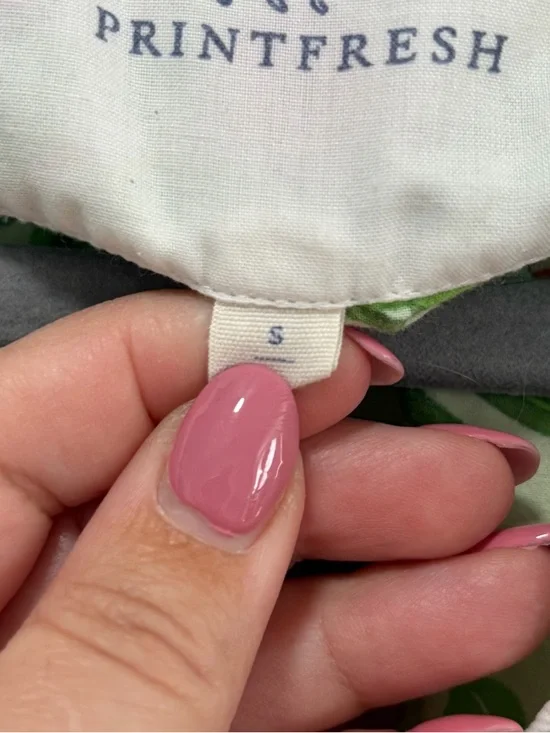 Printfresh Birds of a Feather size Small Long Sleeve Pajama Top in Kiwi Slice - Picture 4 of 9